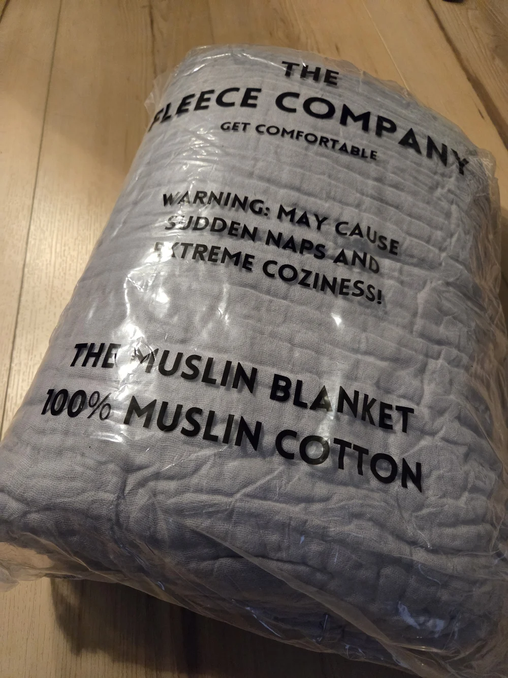 The Winter Muslin Cotton Blanket in Light Grey